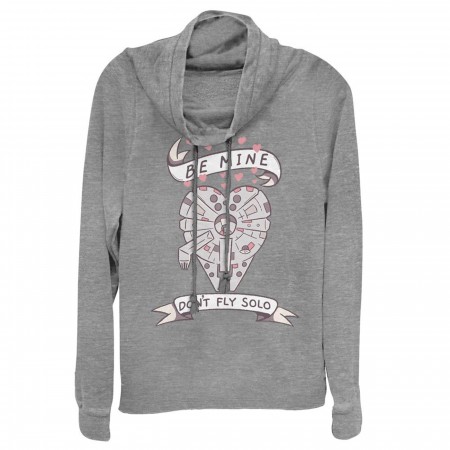 Star Wars Valentine Don't Fly Solo Cowl Neck Women's Sweatshirt