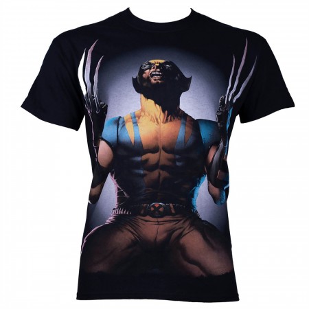 Wolverine Claws Draw Sublimated Black Men's T-Shirt