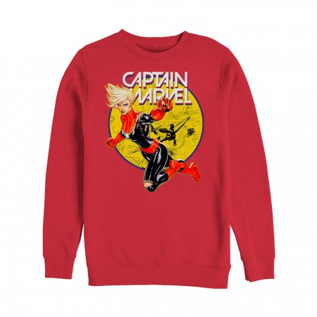 Captain Marvel Vintage Ring Men's Long Sleeve Sweat Shirt