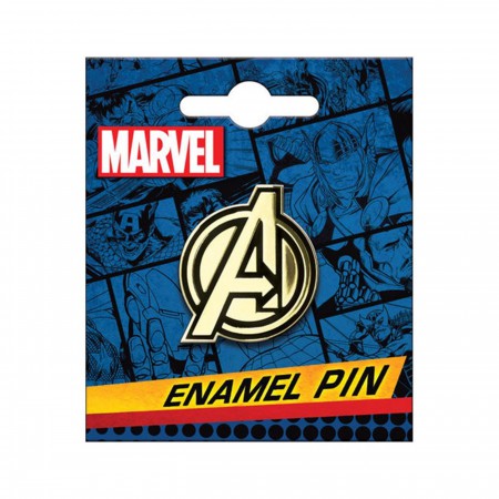 Avengers Logo Gold Enamel Pin