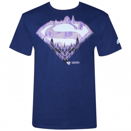 Superman City Symbol Men's Navy T-shirt