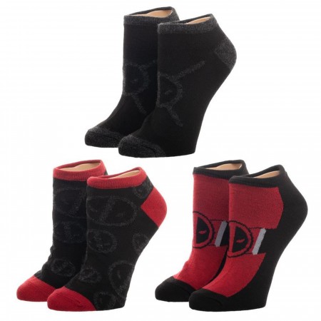 Marvel Deadpool 3 Pack Women's Ankle Socks