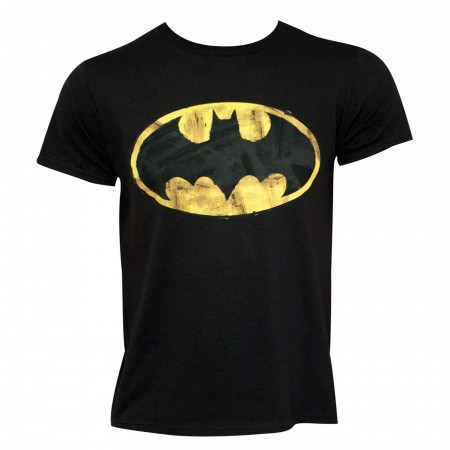 Batman Classic Logo 30 Single Super Soft Black T-Shirt