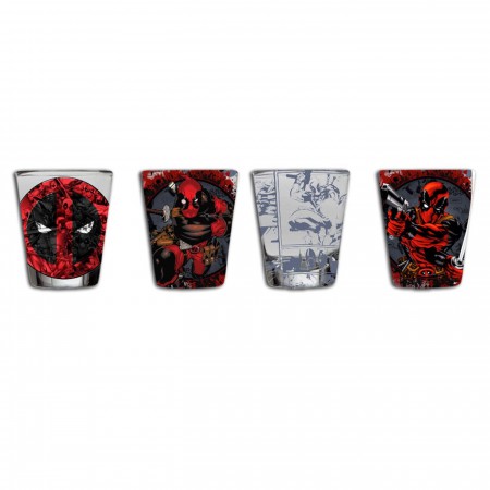 Deadpool Mini Glass 4-Pack