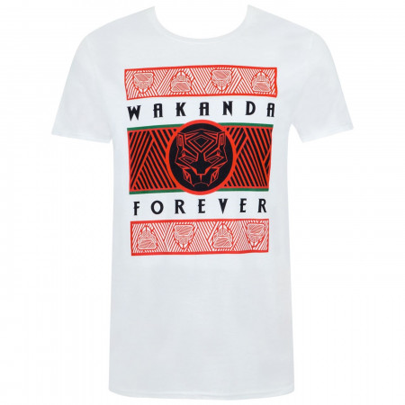 Black Panther Wakanda Forever White Men's T-Shirt