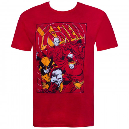 X-men Group Short Red Men's T-Shirt
