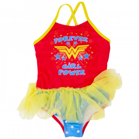 Wonder Woman Girl Power Toddlers One Piece Swimsuit