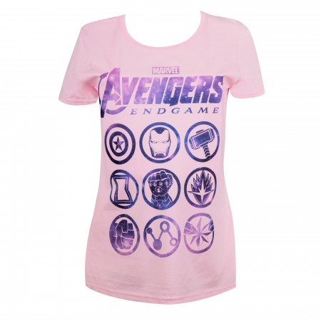 Avenger Endgame Logos Pink Women's T-Shirt
