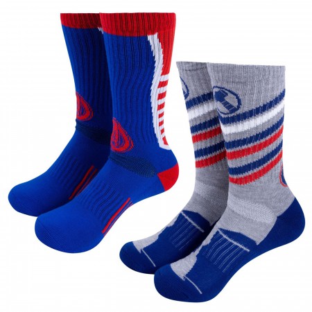 Captain America Two Pack Athletic Kids Socks