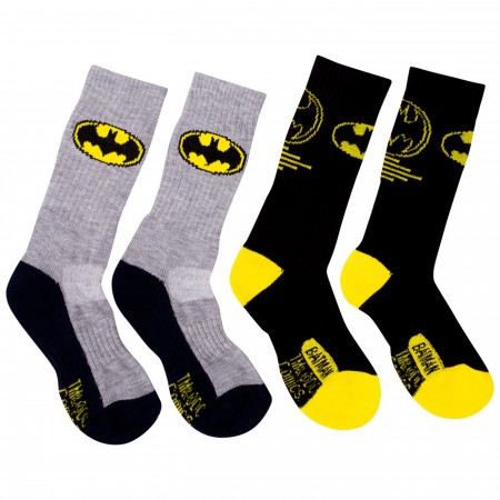 Batman Two Pack Athletic Kids Socks