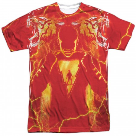 Shazam Movie What's Inside Sublimated Front and Back Print Men's T-Shirt