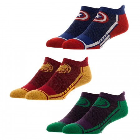 Marvel Avengers Three Pair Active Ankle Socks