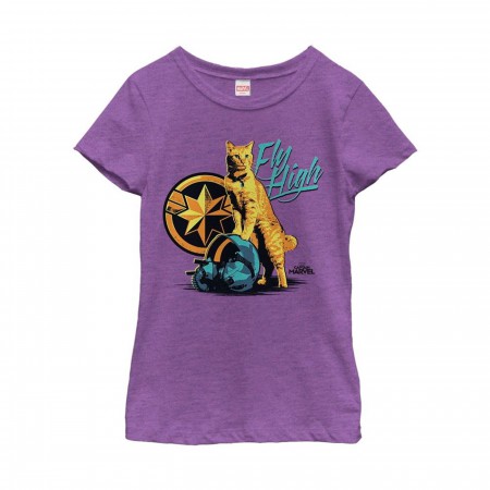 Captain Marvel Fly High Goose Girl's T-Shirt