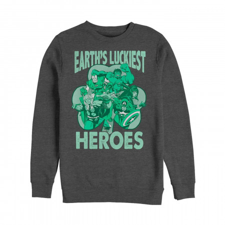 Avengers Earth's Luckiest Heroes St Patrick's Day Crewneck Sweatshirt