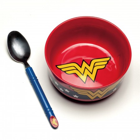Wonder Woman Breakfast Bowl and Spoon Set