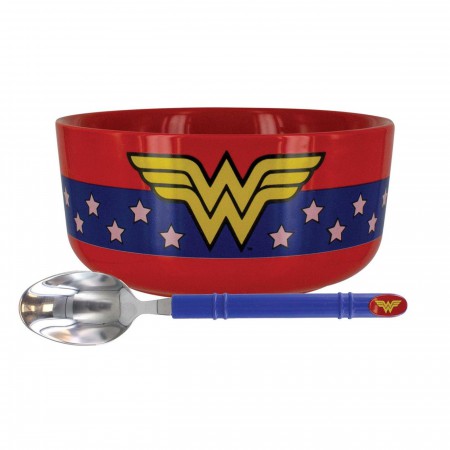 Wonder Woman Breakfast Bowl and Spoon Set