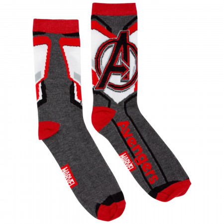 Avengers Endgame Quantum Realm Suit Costume Men's Crew Socks