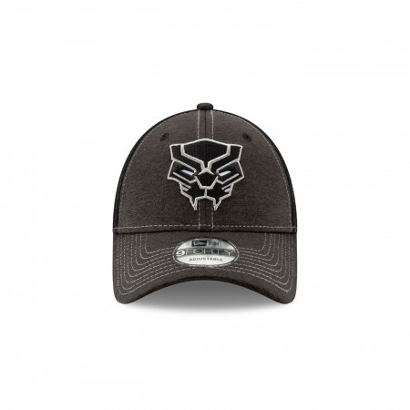 Black Panther Logo Dark Grey New Era 9Forty Adjustable Hat