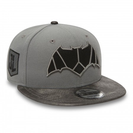 Batman Justice League Symbol on Grey New Era 9Fifty Adjustable Hat