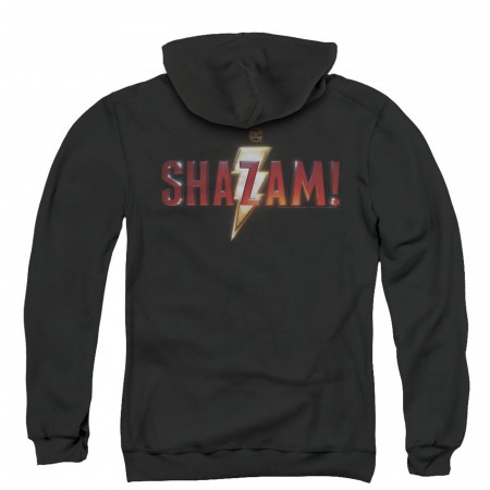 Shazam Movie Logo (Back Print) Zip Up Hoodie