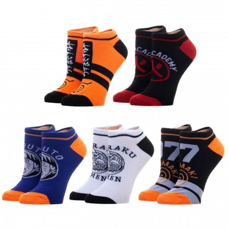 Naruto Five Pack Ankle Socks Set