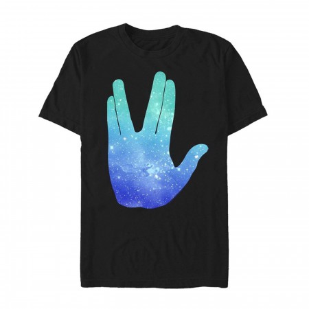 Star Trek Spock Galactic Vulcan Salute Men's T-Shirt