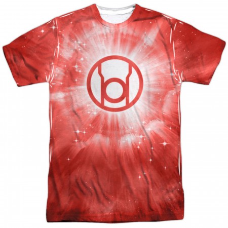 Green Lantern Red Energy Symbol Sublimated Front and Back Men's T-Shirt