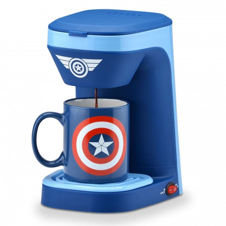 Captain America 1-Cup Coffee Maker with Mug
