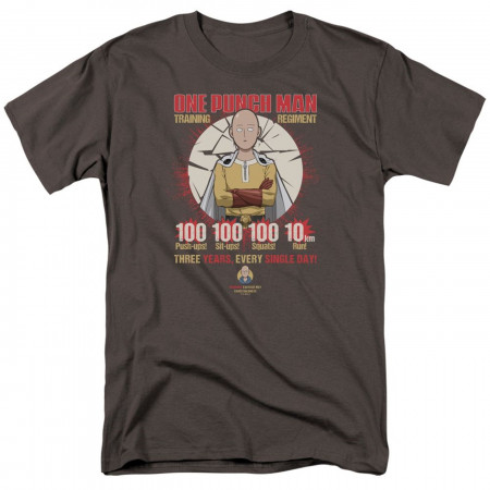 One Punch Man Training Regiment Grey Men's T-Shirt