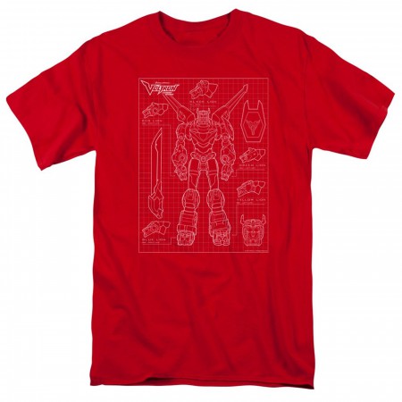 Voltron Schematic Red Men's T-Shirt