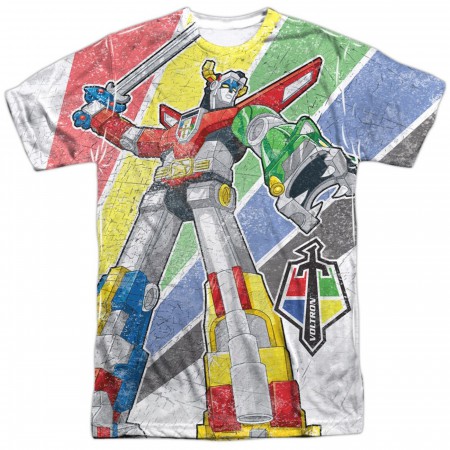 Voltron Mighty Robot Sublimated Front Men's T-Shirt