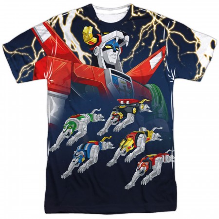 Voltron Lighting Sublimated Front and Back T-Shirt