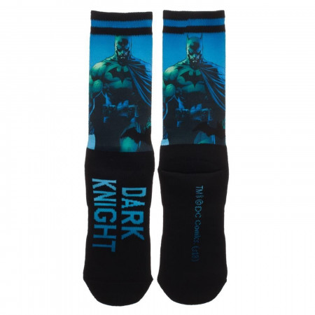 DC Comics Batman Sublimated Over Knit Crew Socks