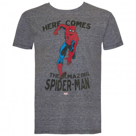 Spider-Man Hi & Bye Front and Back Print Retro Brand Vintage T-Shirt