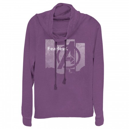 Avengers Endgame Fearless Logo Women's Cowl Neck Sweater