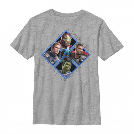Avengers Endgame Square Box Group Shot Youth T-Shirt