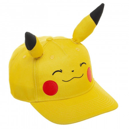 Pikachu Bigface Pre-Curved Bill Snapback Hat