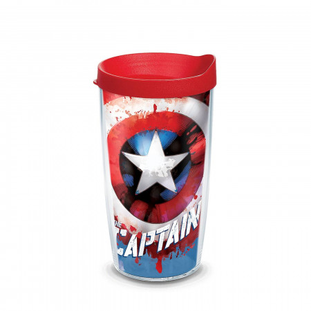 Captain America Wrap Tumbler With Travel Lid 16 oz Tervis® Tumbler