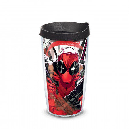 Deadpool Iconic Wrap Tumbler With Travel Lid 16 oz Tervis®