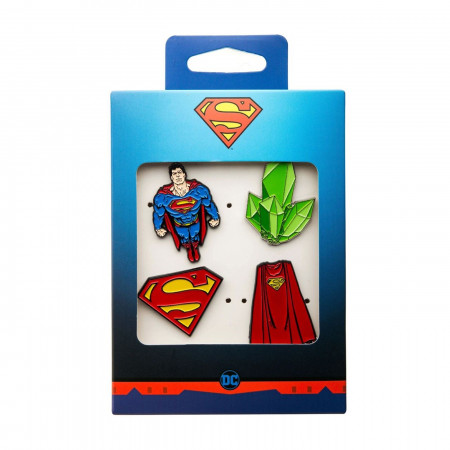 Superman Enamel 4-Piece Pin Set