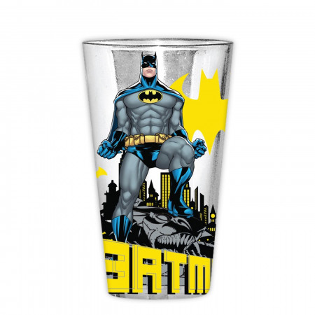 Batman Stance Logos 16oz Pint Glass