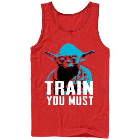 Yoda Train You Must Red Men's Tank Top