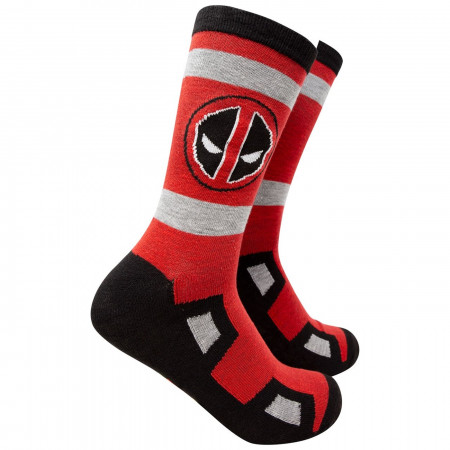 Deadpool Costume and Symbols Men's 2-Pack Crew Socks