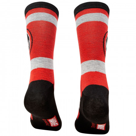 Deadpool Costume and Symbols Men's 2-Pack Crew Socks