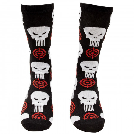 Punisher Gradient and Symbols and Sights Men's 2-Pack Crew Socks