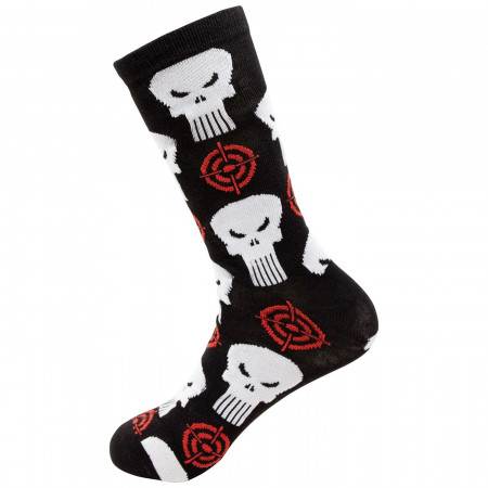 Punisher Gradient and Symbols and Sights Men's 2-Pack Crew Socks