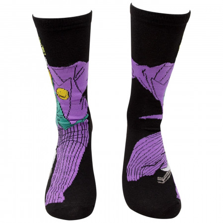 Joker Character and J Logo Men's 2-Pack Crew Socks