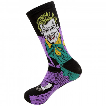 Joker Character and J Logo Men's 2-Pack Crew Socks