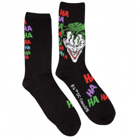 Joker Haha and Faces Men's 2-Pack Crew Socks