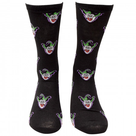 Joker Haha and Faces Men's 2-Pack Crew Socks